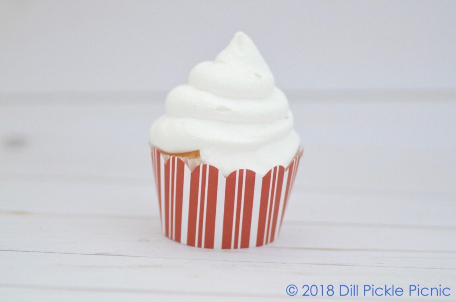 Deep Rusty Red & White Stripe Cupcake Wrappers Standard Etsy
