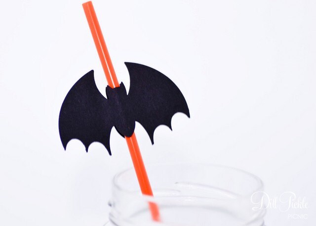 Batty Halloween Party Straws - Bats Set Of 25 Noir &orange