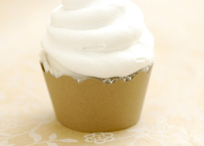 Kraft Paper Cupcake Wrappers Standard Cupcake Wraps Set of Etsy