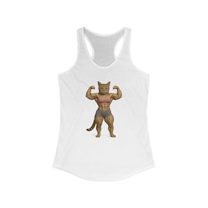 Muscle Cat Racerback Tank Top: Fitness Apparel, Gym Workout Shirt