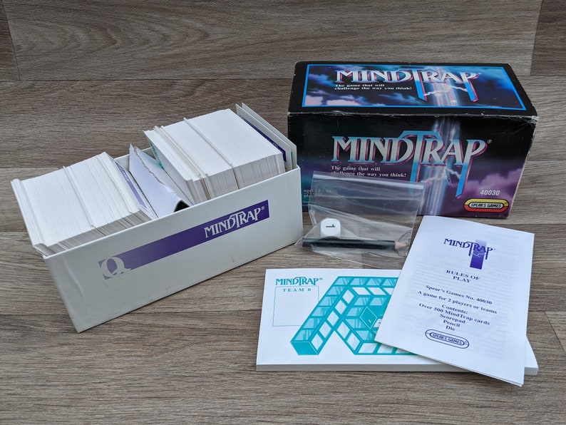 Vintage 1993 Mind Trap Board Game Etsy