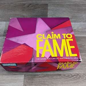 Vintage Retro (1990) Claim to Fame Board Game (complete with original box)
