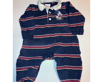 Vintage Disney Store Mickey Mouse babyromper uit één stuk poloshirt outfit 6 M