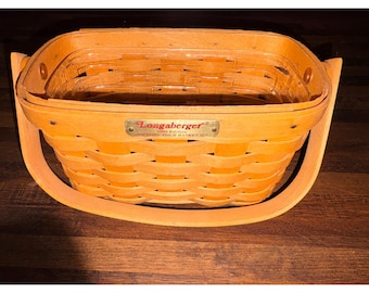 Longaberger 1998 Edition Dresden Tour Basket II with Liner Handwoven signed