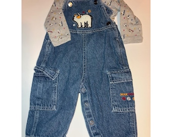 Vintage Rolie Polie Olie cartoon beer overall set - kinderoutfit 3/6 m