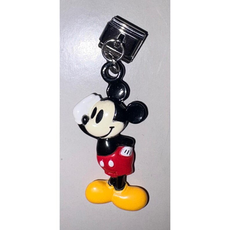 Vintage Mickey Mouse Italiaanse bedelarmband schakel afbeelding 2