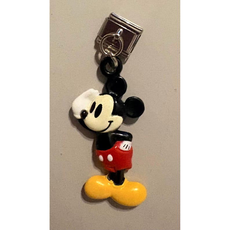 Vintage Mickey Mouse Italiaanse bedelarmband schakel afbeelding 1