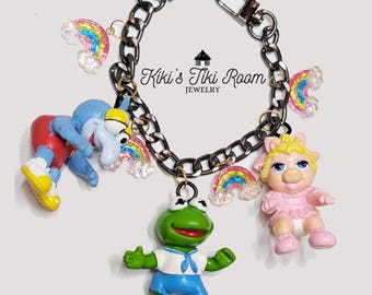 Cadena pequeña para bolso de los Muppets Friends / Clips para llavero / Cadena para bolso de parque temático / Colgante para bolso / Accesorios para bolsos / Cadena para bolso de mujer / Cadena para bolso