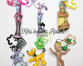 Charms para bolsos de personajes n.° 4 / Clips para llaveros / Charms para bolsos de parques temáticos / Llavero / Colgante para bolso / Accesorios para bolsos