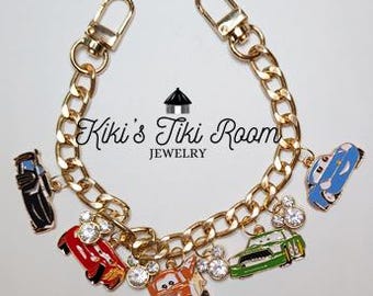 Cadena para bolso pequeño CARSLAND CARS #2 / Clips para llavero / Cadena para bolso de parque temático / Colgante para bolso / Accesorios para bolso / Cadena para bolso de mujer / Cadena para bolso