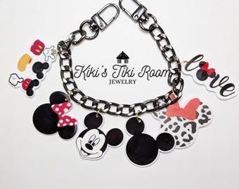 Cadena para bolso pequeño PARK LOVE / Clips para llavero / Cadena para bolso de parque temático / Colgante para bolso / Accesorios para bolso / Cadena para bolso de mujer / Cadena para bolso