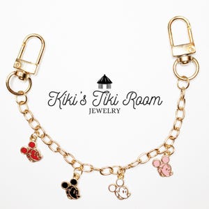 MOUSE HEAD Small Bag Chain / Keychain Clips/ Theme Park Bag Chain/ Purse Dangle/ Bag Accessories/ Women Handbag Chain/ Purse Chain