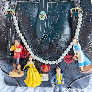 BELLE  & FRIENDS Bag Chain / Keychain Clips/ Theme Park Bag Chain/ Purse Dangle/ Bag Accessories/ Women Handbag Chain/ Purse Chain