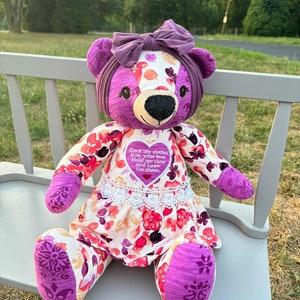 Ours de la mémoire : ours en peluche souvenir fait main à partir des vêtements d&#39;un proche