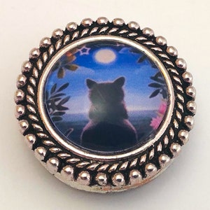 Magnetic Black Cat Shawl Pin, Sweater or Scarf Brooch, Gift for Her, Mother's Day Gift image 7