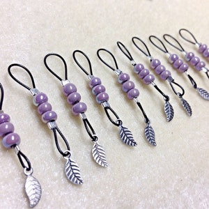 Leaf Stitch Markers for Knitting with Flexible Wire Loops | Snag Free | Gifts for Knitters |,  Birthday Gift for Knitter