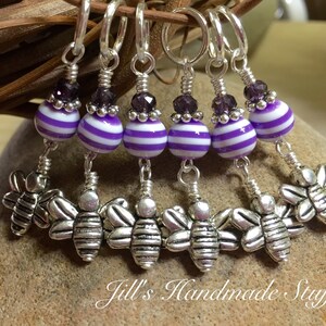 Bee Stitch Markers for Knitting, Crochet Marker Option, Gifts for Knitters, Mother&#39;s Day Gift