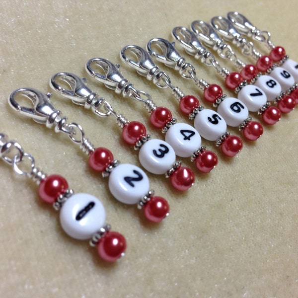 Number Stitch Markers | Removable Row Counter | Progress Keeper |,  Birthday Gift for Knitter