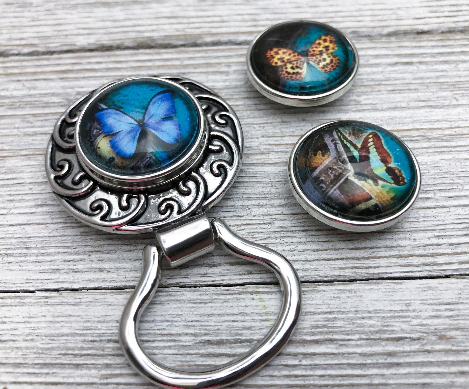 Butterflies Eyeglass Holder Brooch With 3 Etsy