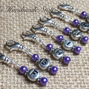 Crochet Hook Letter Stitch Markers, Work in Progress Crochet Stitch Markers, Mother's Day Gift