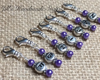 Crochet Hook Letter Stitch Markers, Work in Progress Crochet Stitch Markers, Mother's Day Gift
