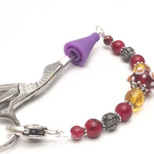 Beaded Scissor Fob for Quilters, Sewing Accessories, Scissor Charm, Birthday Gift for Quilter