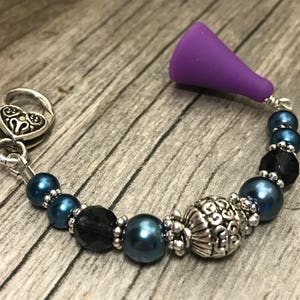 Dark Blue Scissor Fob, Sewing Accessories, Scissor Charm, Gift for Quilter, Birthday Gift for Quilter