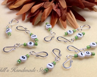 Numbered Row Counter Stitch Markers for Knitting and Crochet, Removable Progress Keeper, Christmas Gift for Knitters,