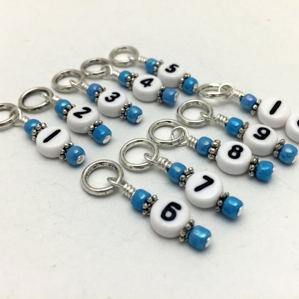 Number Stitch Markers for Knitting | Snag Free Row Counter | Knitting Gift |,  Birthday Gift for Knitter
