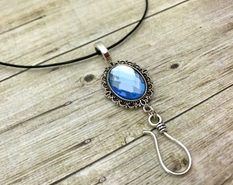 Portuguese Knitting Necklace for Knitter, Yarn Holder Necklace with Hook, Mother's Day Gift, Mother's Day Gift