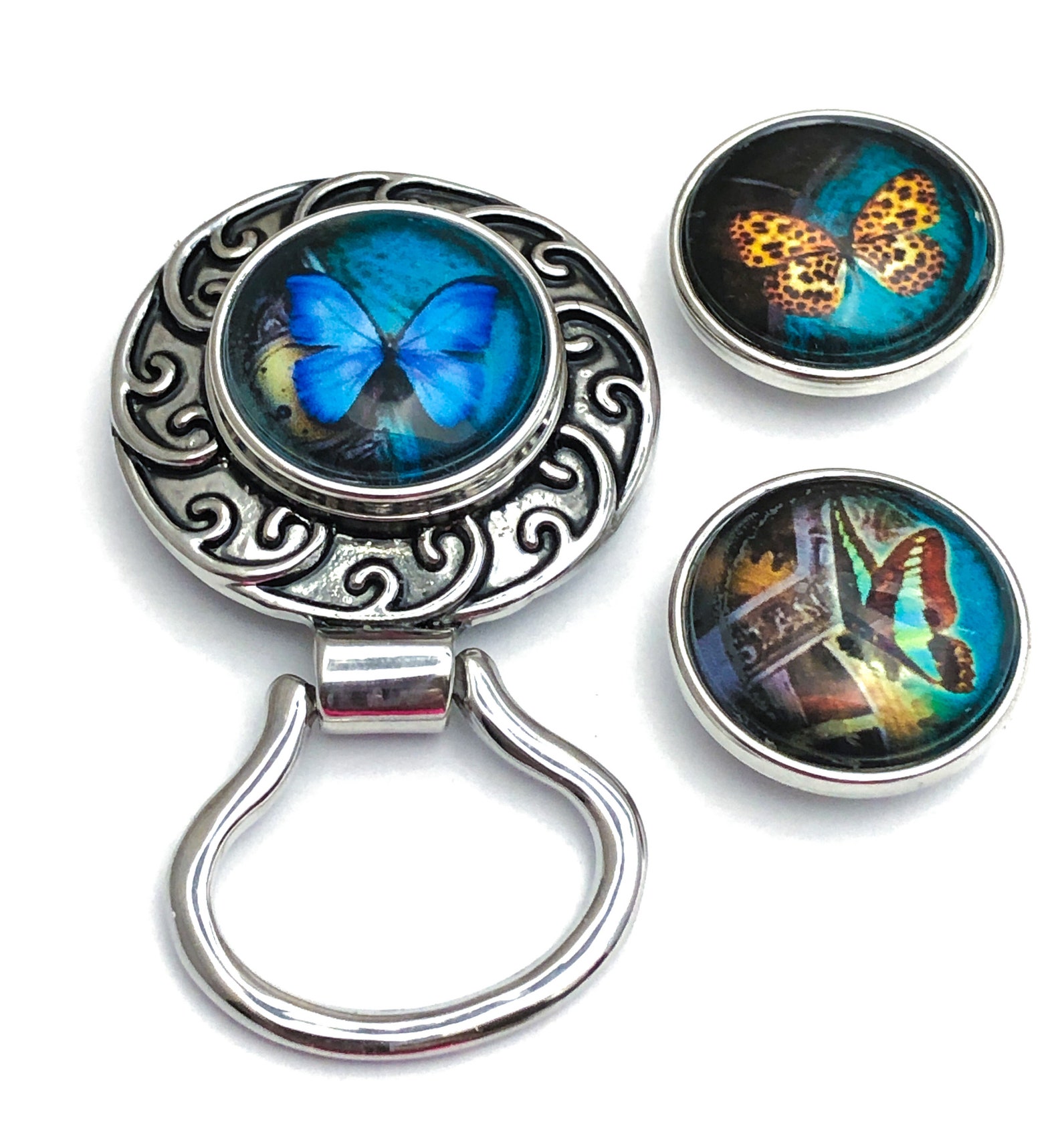 Butterflies Eyeglass Holder Brooch With 3 Etsy