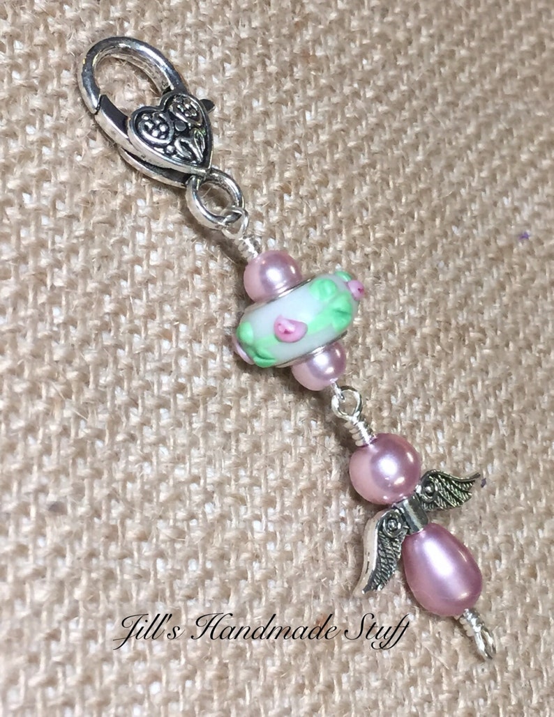 Angel Zipper Pull Charm Purse Jewelry Progress Keeper Etsy