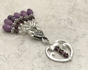 Heart Stitch Marker Set for Knitting, Snag Free Rings, Gift for Knitter, Progress Keeper, Mother's Day Gift