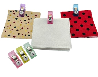 Quilt Clips with Letters or Numbers, Number Pattern Clip for Quilters, Plastic Sewing Clips, Gift for Quilting Mom