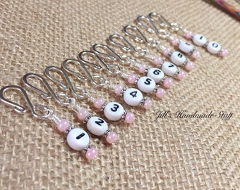 Row Counter Number Stitch Markers | Removable Markers for Knitting or Crochet |,  Birthday Gift for Knitter