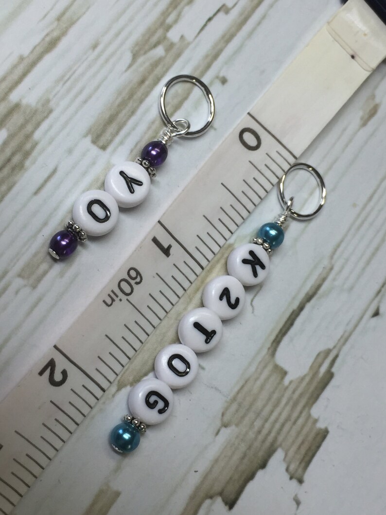 Increase Decrease Reminder Stitch Markers Letter Stitch Etsy
