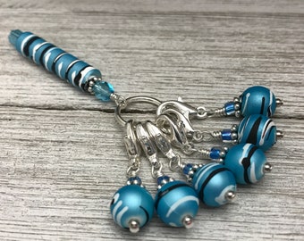 Snag Free Stitch Markers for Knitting and Crochet, INCLUDES Holder, Progress Keeper, Gifts for Knitter,   Birthday Gift for Knitter