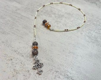 Beaded Cross Bookmark, Book Thong, Gift for Book Lovers, Book Accessories Bible Bookmark, Birthday Gift for Mom