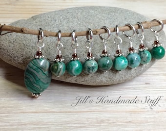 Agate Stone Stitch Markers: Snag-Free Knitting/Crochet Clasps