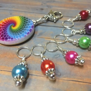 Rainbow Stitch Marker Set for Knitting | Gift for Knitter | Progress Keeper, Mother's Day Gift