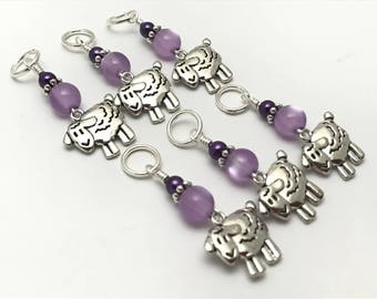 Sheep Stitch Markers in Multiple Color Choices, Snag Free Knitting Progress Keeper, Gifts for Knitter, Beaded Stitch Marker