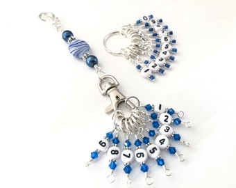 Row Counter Stitch Markers, Knitting Crochet Gift,  Birthday Gift for Knitter