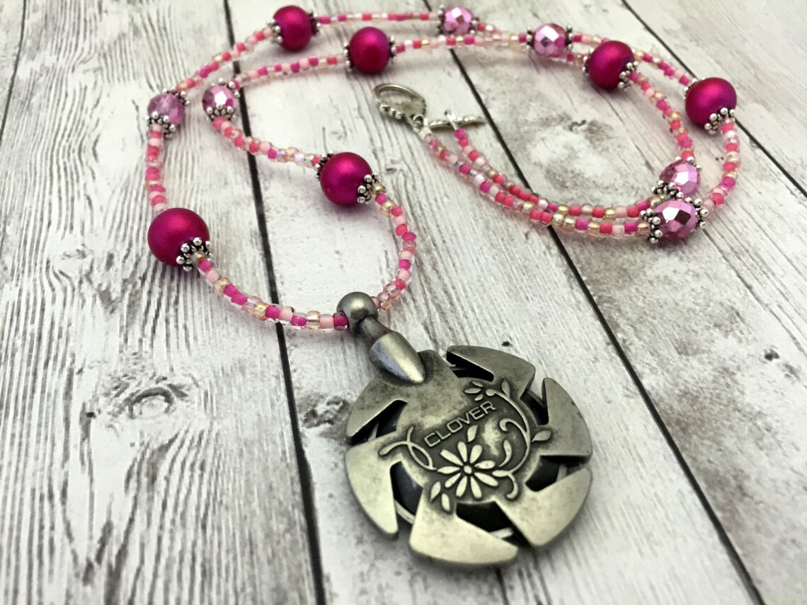 Pink Yarn & Thread Cutter Necklace Gift for Knitters Etsy