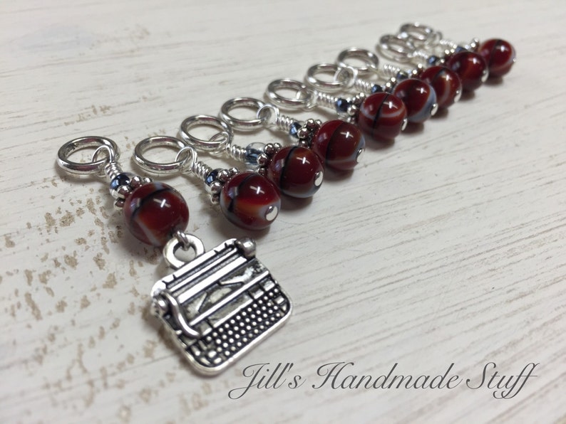 Typewriter Stitch Marker Set for Knitting Gifts for Knitter Coworker Gift Mother/'s Day Gift Snag Free