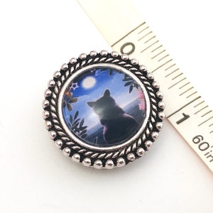 Magnetic Black Cat Shawl Pin, Sweater or Scarf Brooch, Gift for Her, Mother's Day Gift image 3