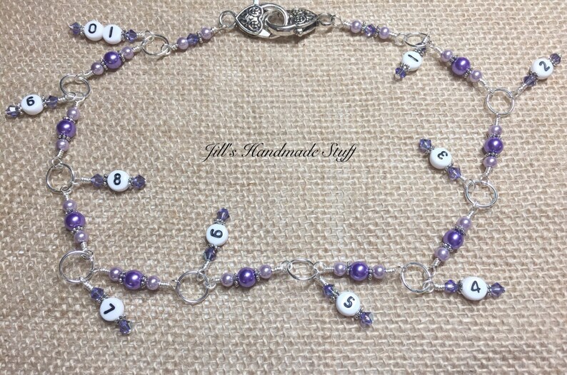 thumbnail image 2 of 1-10 Knitting Row Counter Chain Numbered Stitch Marker Chain 2 of 12