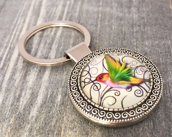 Porte-clés colibri pour femme, porte-clés de voiture, porte-clés de voiture neuve, cadeaux colibri, cadeau de remise des diplômes