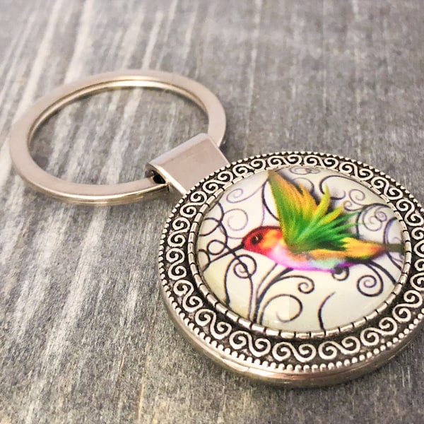 Hummingbird Keychain for Women, Holder for Car Keys, New Car Key Fob, Hummingbird Gifts, Graduation Gift