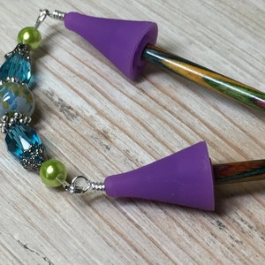 Beaded Knitting Needle Tip Cover for Knitters, Stitch Holder, Point Protector, Mother's Day Gift