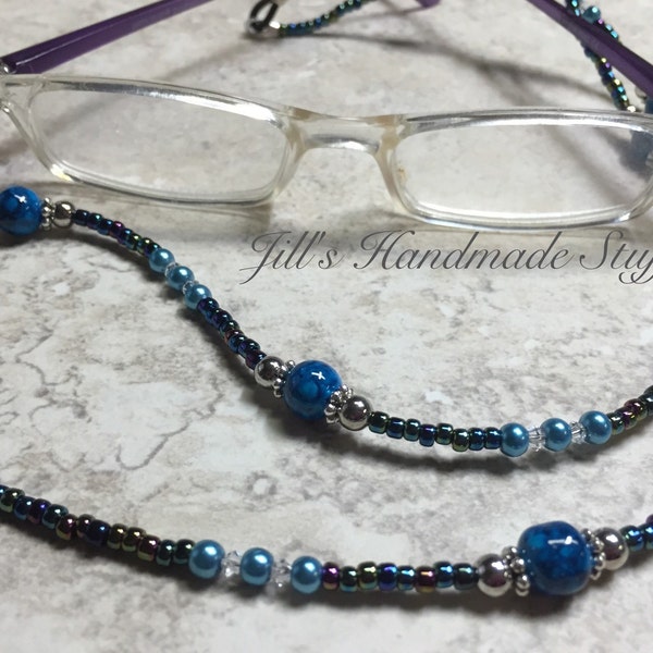 Beaded Eyeglass Lanyard, Eyeglasses Holder Necklace, Sunglasses Accessory, Mother's Day Gift